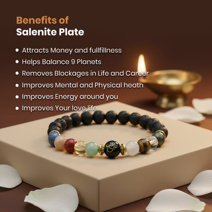 Grah Shanti Combo with Navgrah Shanti Bracelet with Selenite Plate