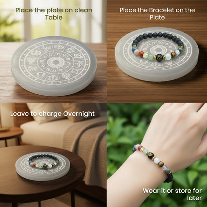 Grah Shanti Combo with Navgrah Shanti Bracelet with Selenite Plate