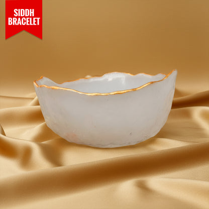 Siddh selenite Money yantra Bowl