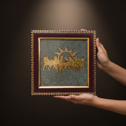 Siddh running horses on pyrite frame